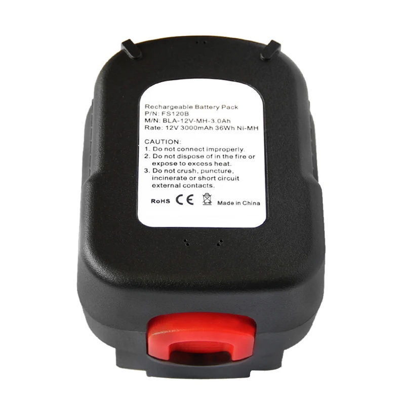 12V 3000 мА/ч металл гидридных или никель инструмент Батарея для BLACK&DECKER
