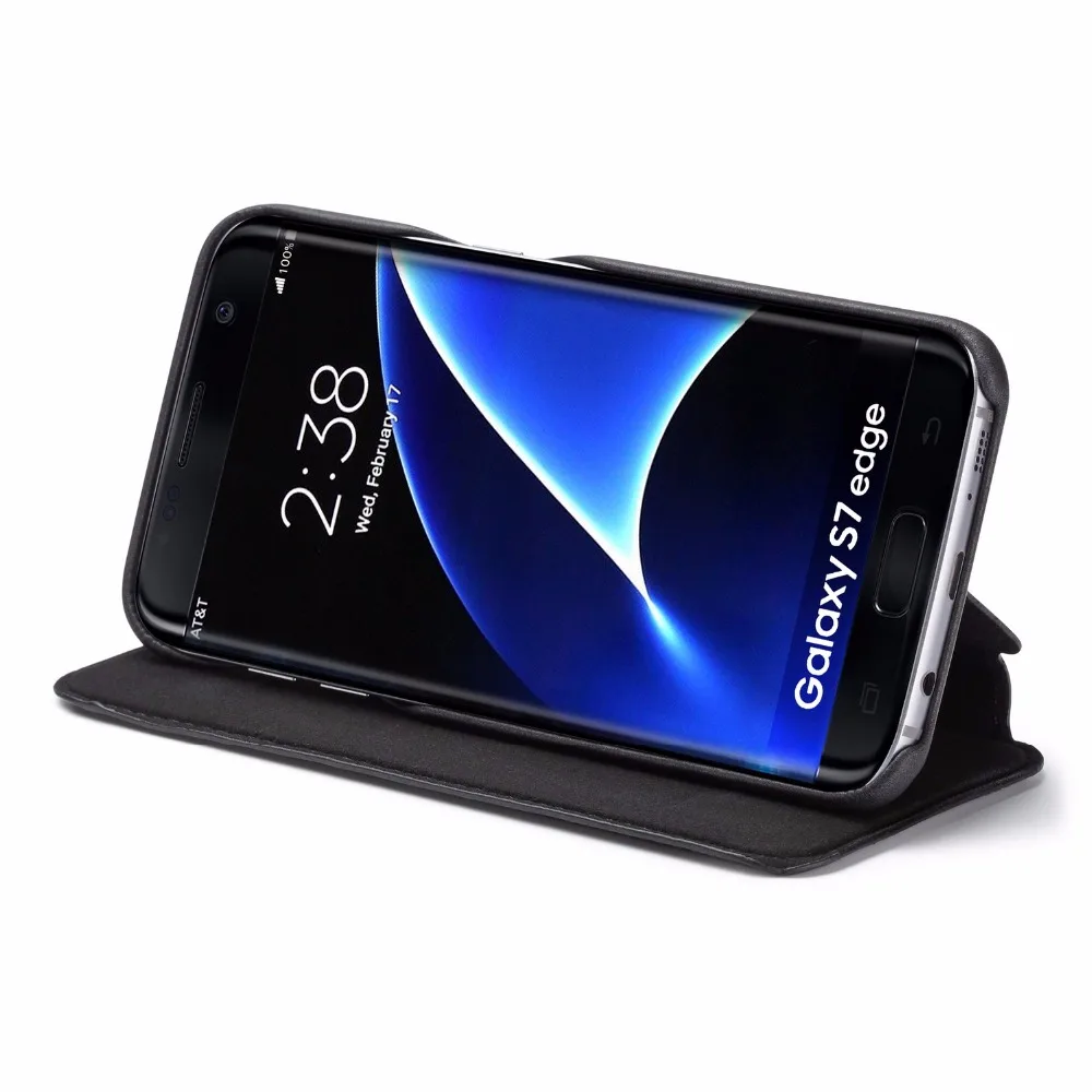Роскошный кожаный флип чехол на магните для Samsung Galaxy S10 S9 S8 Plus Чехол держатель карт