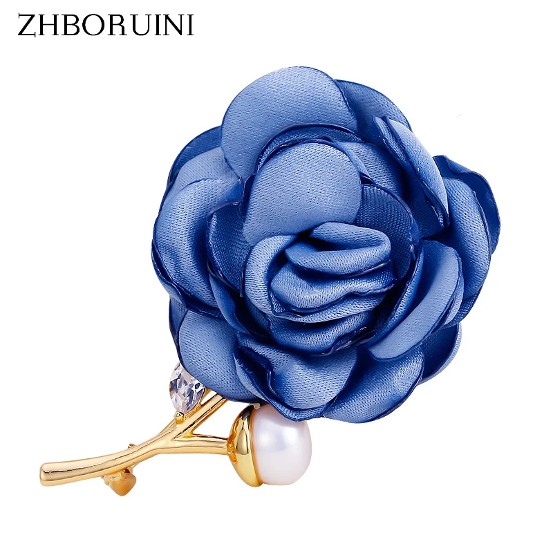 ZHBORUINI 2019 Новая высококачественная брошь в виде цветка из реальной искусственной