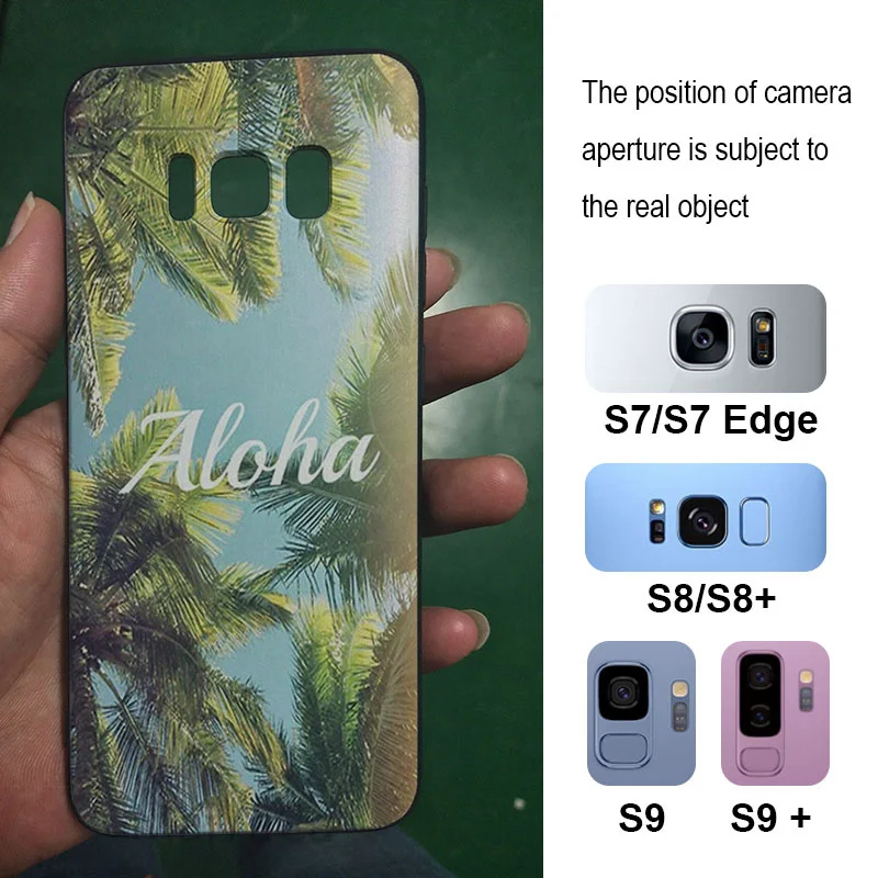 Чехол для телефона MaiYaCa Beach seaside Aloha черный мягкий чехол Samsung S5 S6 Egde S7 S8 S8plus S9