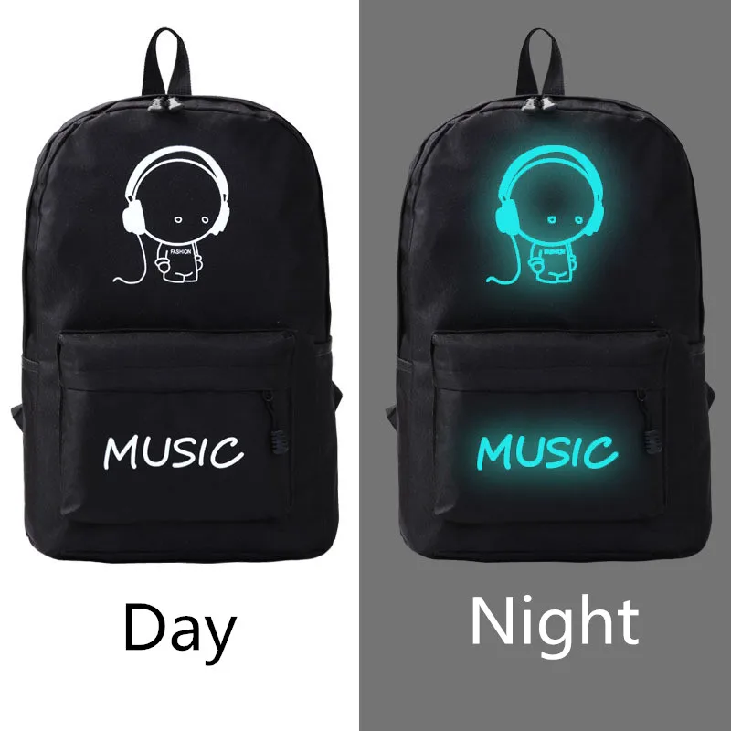Ночная Прохладный повседневное для мужчин's рюкзак со светящимся рисунком на