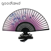 wholesale free drop shipping 100pcslot bamboo silk hand fan flower wedding favor fan party supplies party decoration