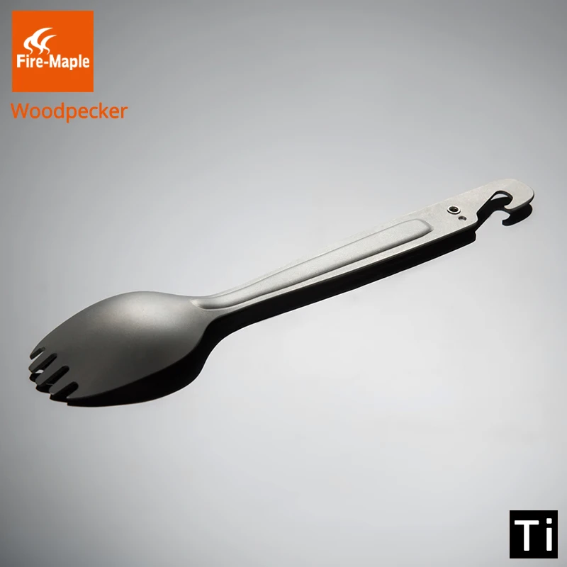 Фото Fire Maple Titanium Spork с многофункциональным ударом, сверхлегкие походные столовые приборы для кемпинга, уличная посуда, награда ISPO Gold Winner №3