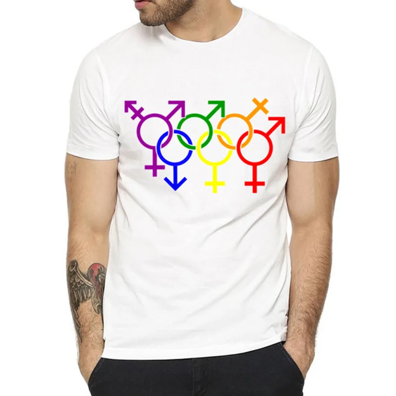 Lesbia Rainbow Comrade футболка с короткими рукавами одежда для пар гей респект