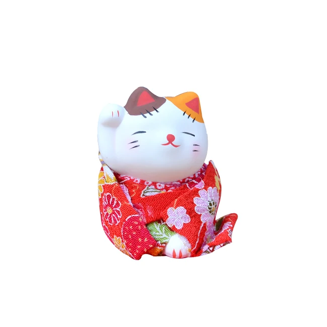 Мини милое японское кимоно 7 см счастливые статуэтки котов украшение автомобиля