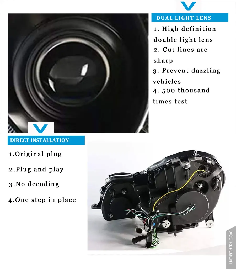 2 шт. светодиодный фары для Benz W211 2003-2009 светодиодный автомобильный фонарь ангельские глазки ксенон HID комплект Противотуманные фары светодиодный дневные ходовые огни