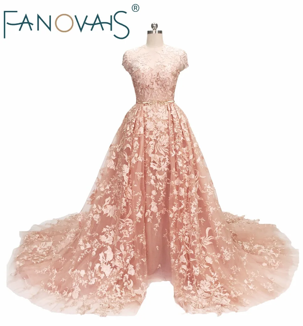 2019 кружевные вечерние платья Мыс рукава с поясом Vestido de fiesta Robe soiree роскошные Пром