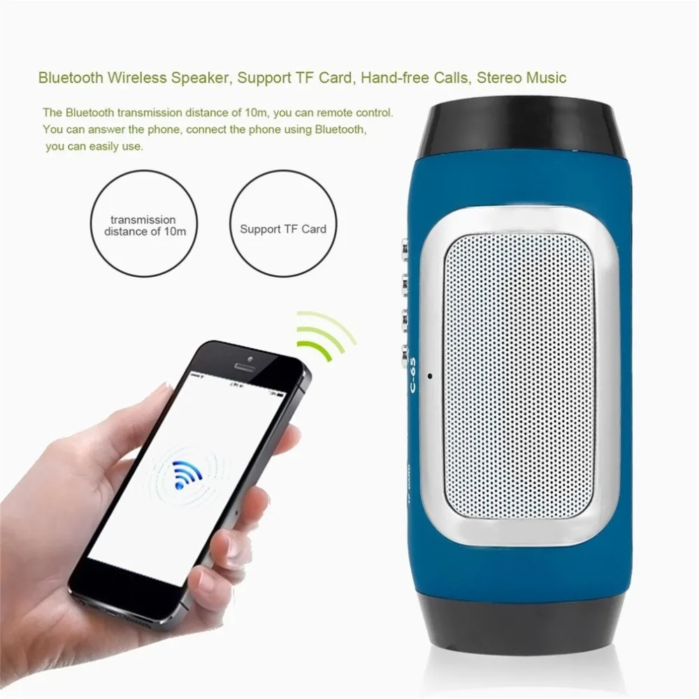 PCTC HIFI синий беспроводной Bluetooth Сабвуфер мини открытый динамик TF FM|Караоке и