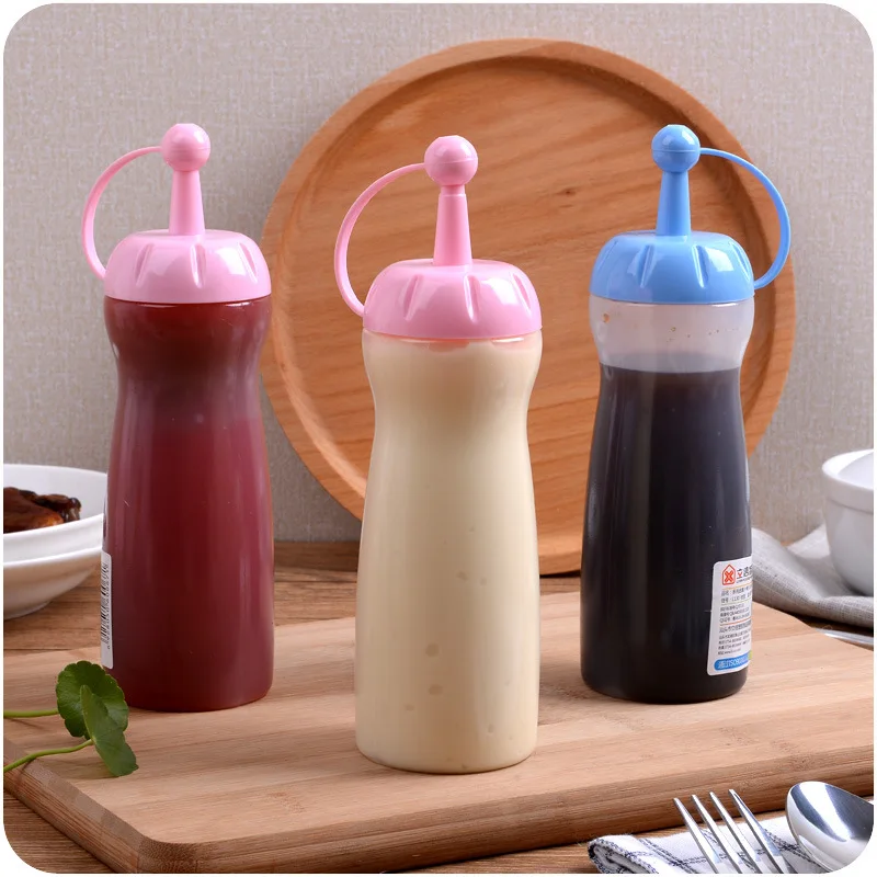 1 шт. герметичные пластиковые бутылки для масла Уксус Кетчуп/бутылки соуса