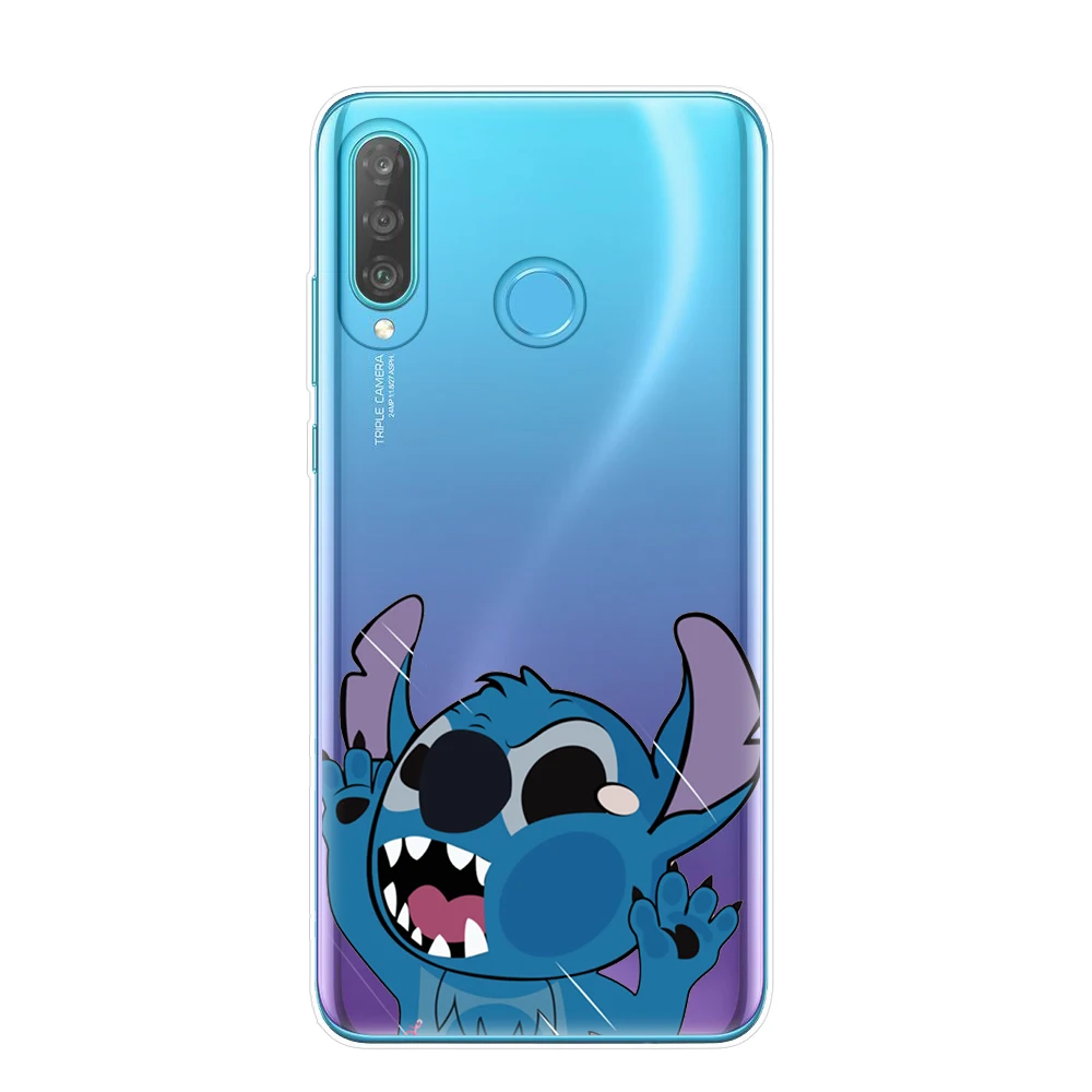 Мультяшный милый Стич Ститч чехол для телефона huawei P30 P20 Lite Pro P10 P9 P8 Lite Мягкий силиконовый чехол из ТПУ