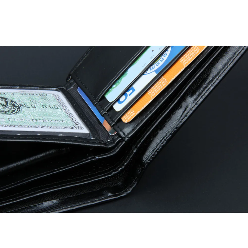 

Men Wallet Bifold Business Leather Wallet ID Credit Card Holder Purse Pockets Black Men Wallets Drop Shipping