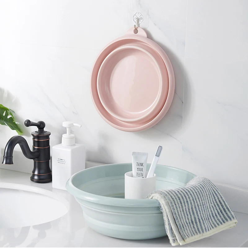 Portable Folding Plastic Basin Foldable Bucket home kitchen Bathroom washbasin Multi-purpose laundry wash basin