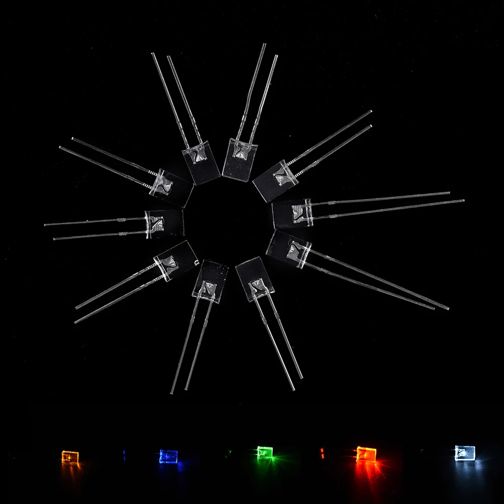 100 шт Прямоугольные светодиодный s 255 диод RGB рассеянный катодом/анод площади