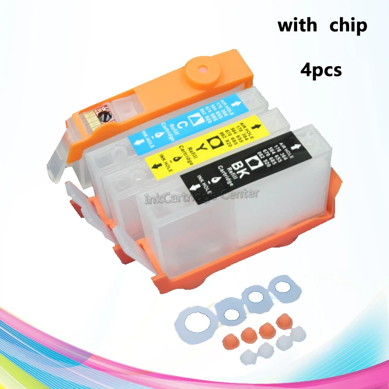 CISSPLAZA 4 шт совместимый для hp178 Заправка картриджей 6510 B109a B109n B110a B210b B209a B210a 3070A с
