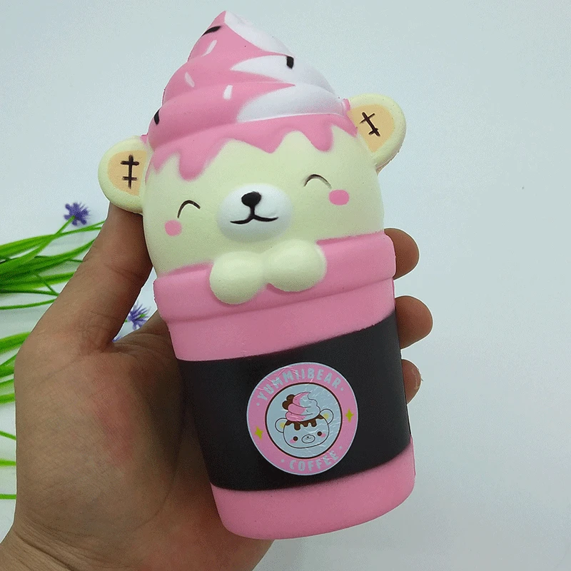 Kawaii мягкая игрушка мороженое Медвежонок медленно поднимающийся прекрасный