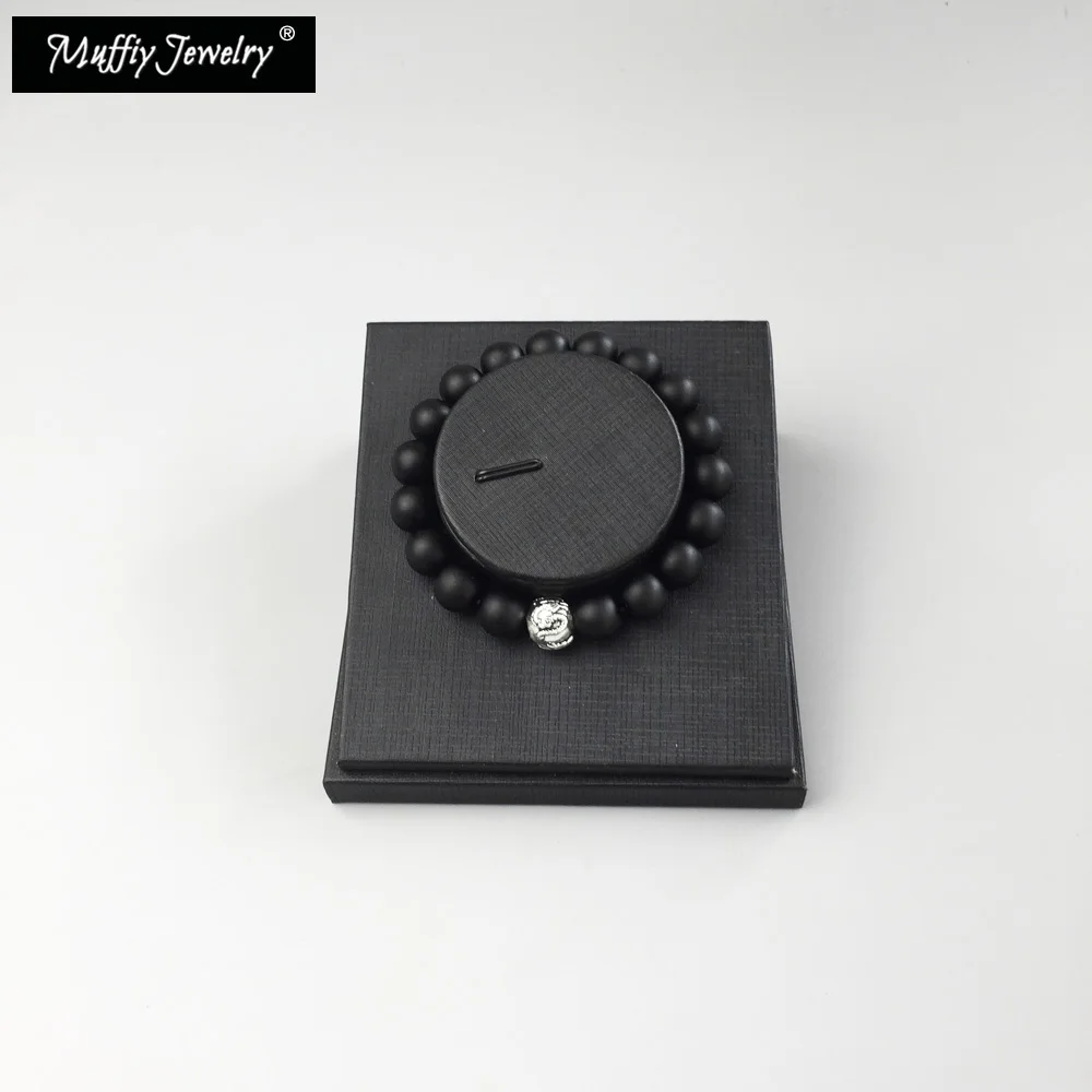 Браслеты из бусин сделай сам с черным ониксом и серебряным драконом кармой супер