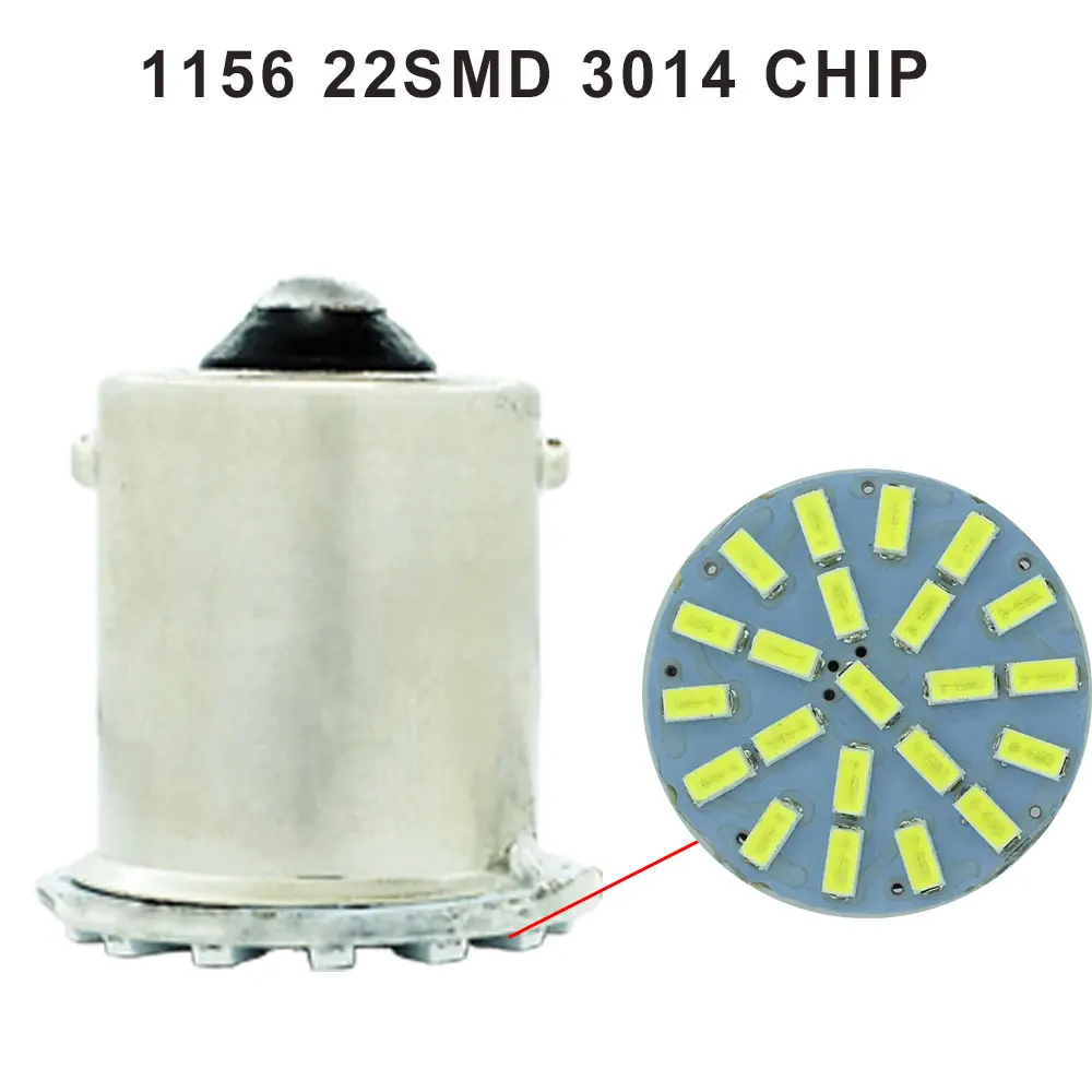 2 шт. 1156 BA15S P21W R5W светодиодный фонарь 22SMD 3014 авто тормоз обратный передние огни поворотник свет парковочный фонарь автомобиль Белый Красный Янтарный