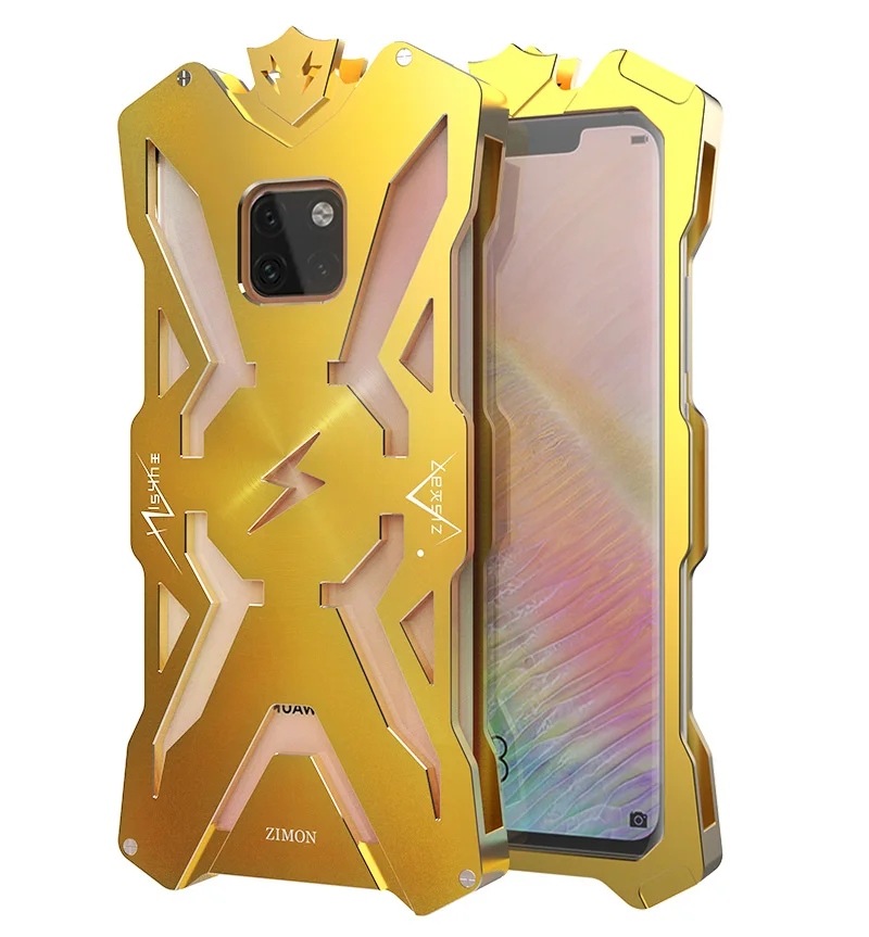 Алюминиевый армированный чехол Тор для Huawei Mate 20 Pro телефона с вспышкой Железный