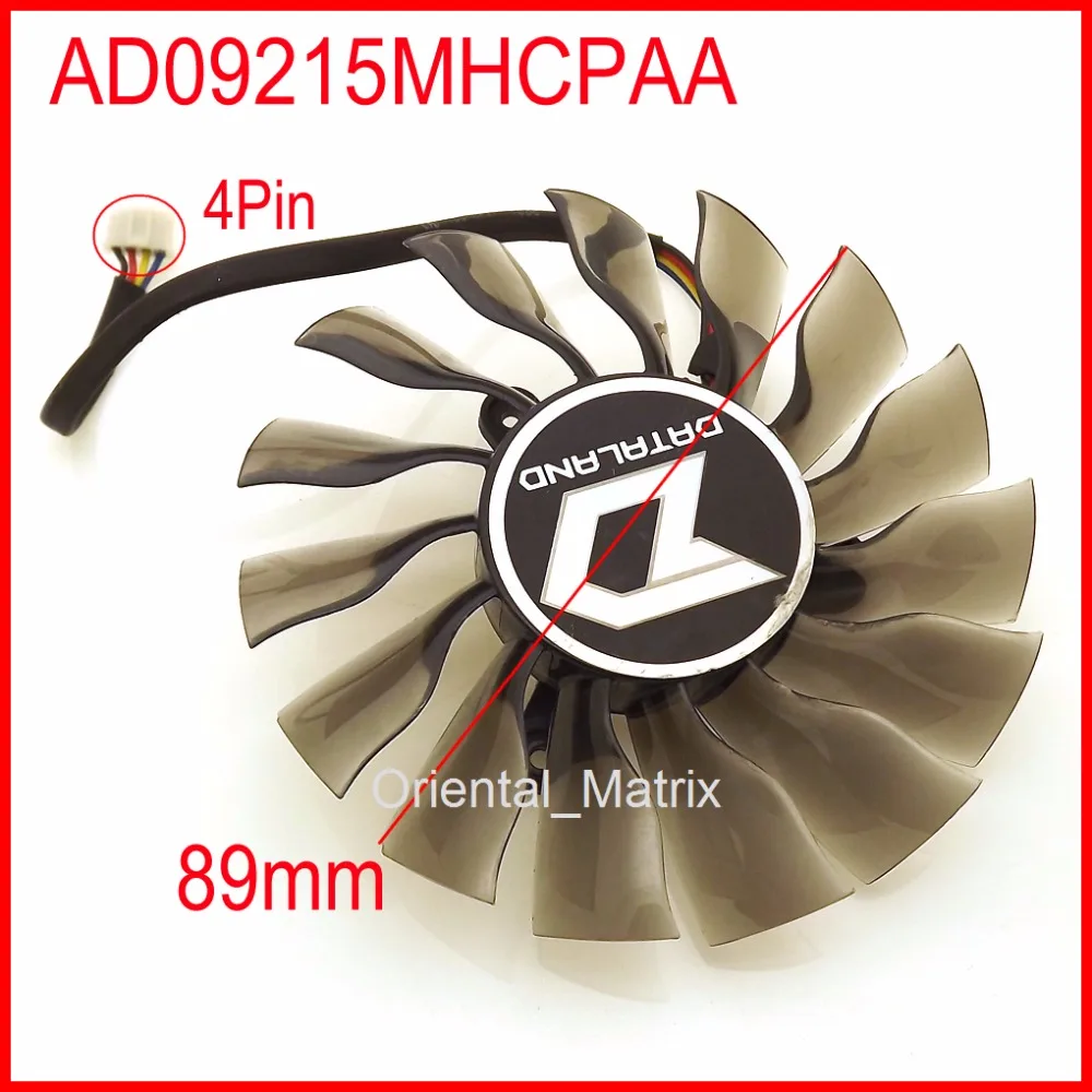 AD09215MHCPAA 89 мм 42x42x42 12 В 0.45A для Dataland HD7850 охлаждающий вентилятор видеокарты 4 провода