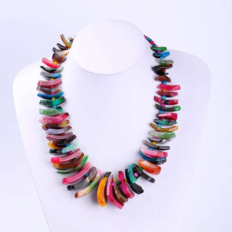 Новые модные бусины треугольной формы из натурального камня разных цветов