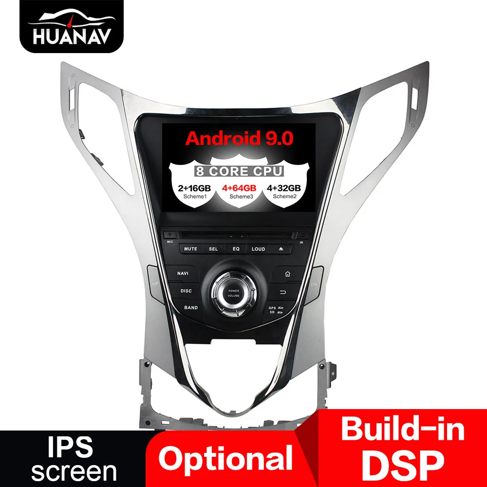 DSP Android 9 0 без dvd плеера GPS навигация для Hyundai AZERA Grandeur i55 2011 + авто радио головное
