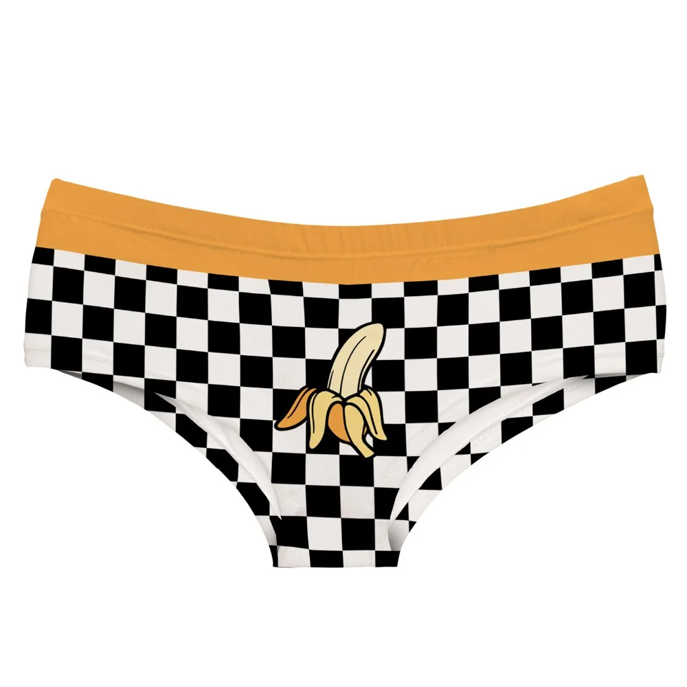 Женские трусики с забавным принтом LEIMOLIS милые пуш-ап в виде бананов
