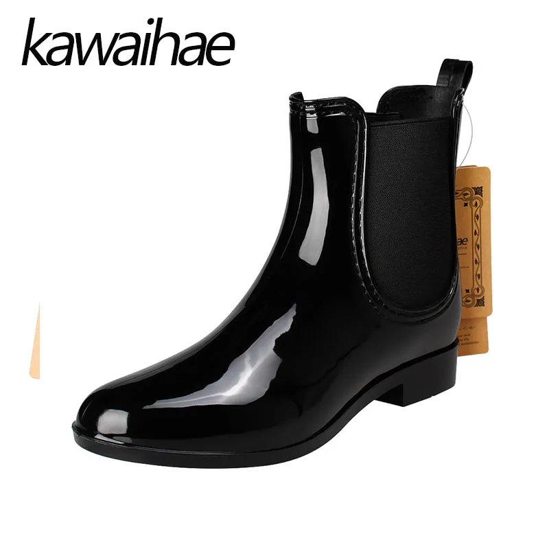 Женские ботинки с острым носком непромокаемая обувь женские водонепроницаемые