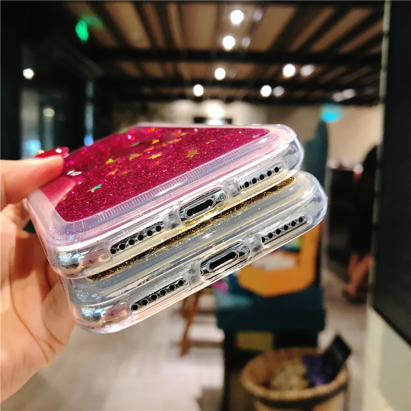 Quicksand Liquid Dynamic Silicone Glitter Case For iphone X Cover TPU Phone Cases iPhone 6 6s 7 8 Plus Bling Fundas |