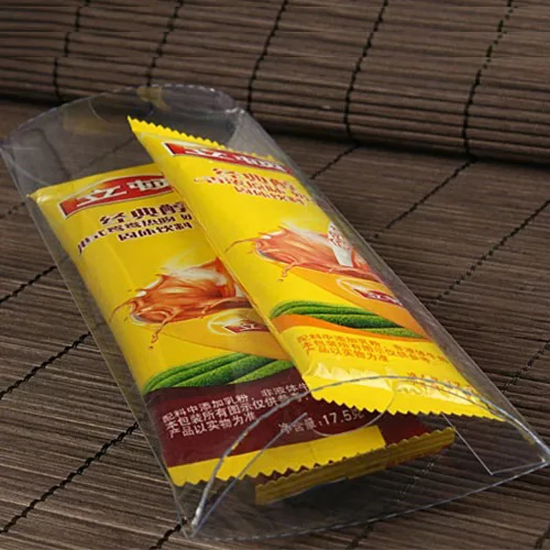 50 Pieces PET Plastic Pillow shape box packaging Transparent gift Size 25x63x135MM 0.98 x 2.48 5.31 inch | Дом и сад