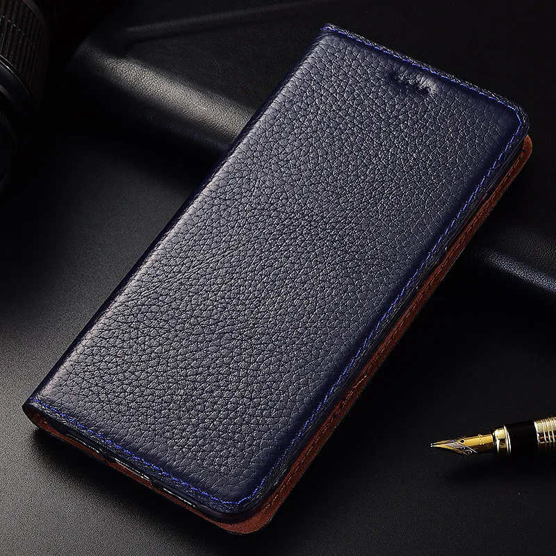 flip stand litchi genuine leather case for xiaomi redmi note 3 4 4x 5 5a 6 7 8 8t 9 9s 10 pro max 8a 9a cover mobile phone case free global shipping