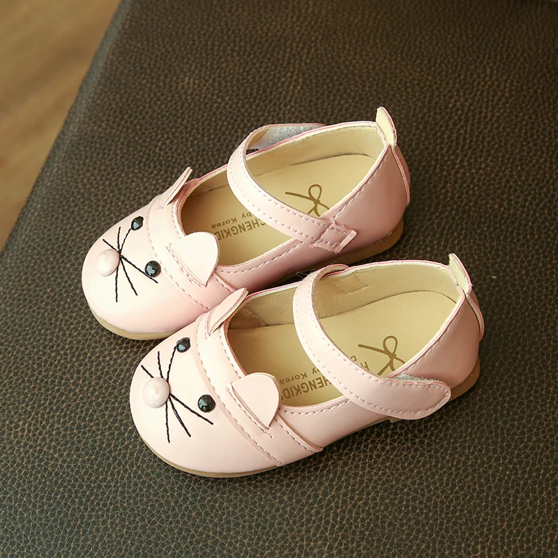 Детская обувь для девочек Демисезонный кошка Мода Обувь малышей мягкой