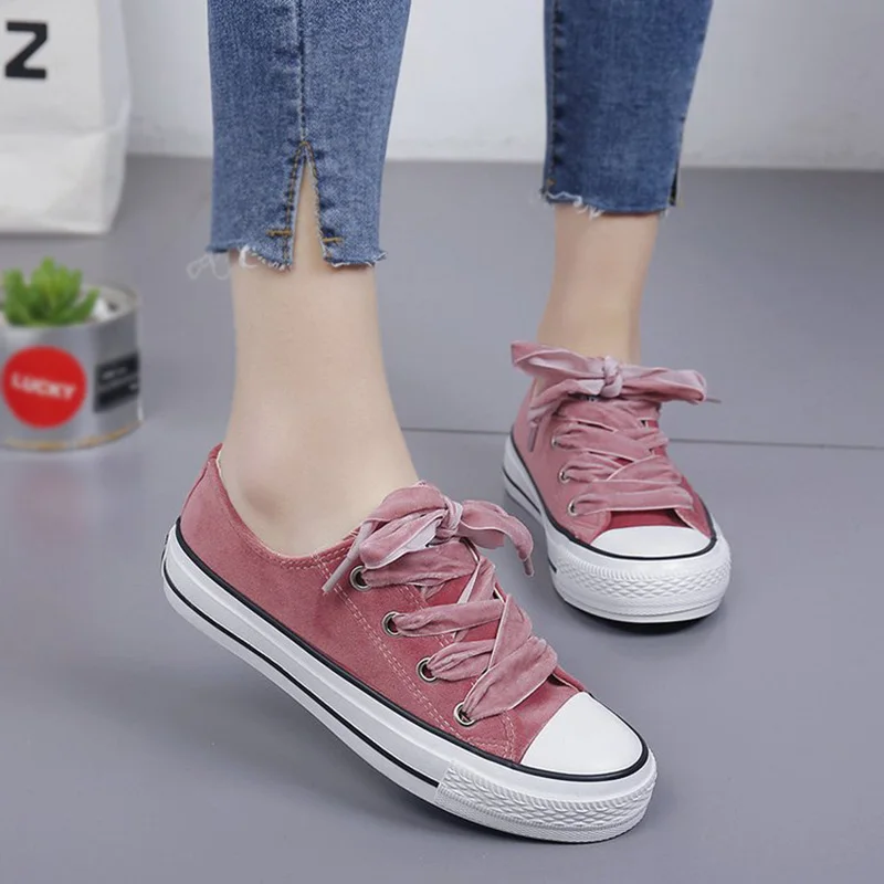 Женская Вулканизированная обувь 2019 г. модные кроссовки однотонная женская