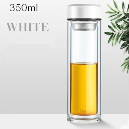 320ml 350 мл 450 мл Коммерческая бутылка для воды из высокоборового стекла термостойкая бутылка для воды с чайным фильтром герметичная спортивная чашка - Цвет: 320ml