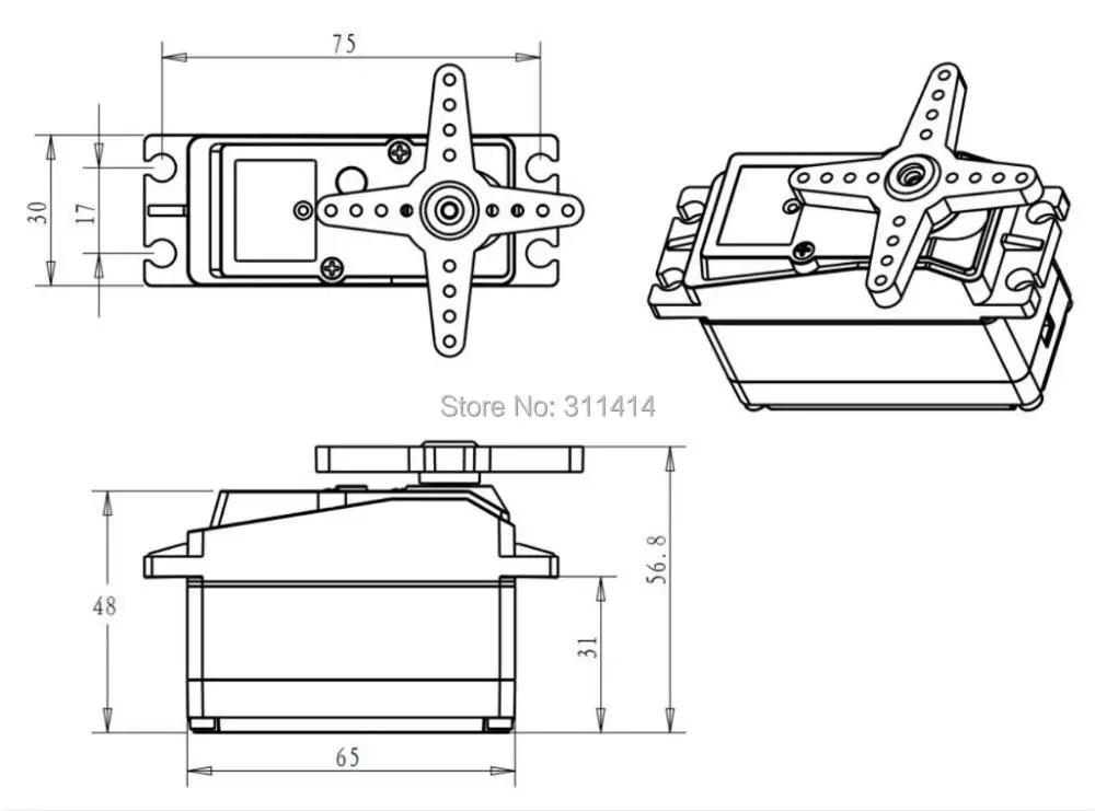 1 шт Baja Servo 60 кг DS5160 SSG HV Цифровой сервопривод для 1/5 Redcat HPI Baja 5B SS RC автомобиль совместим SAVOX-0236 LOSI XL 5T