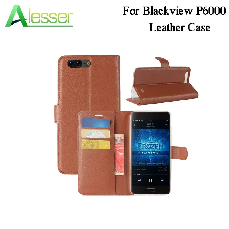 Alesser для Blackview P6000 кожаный чехол откидная крышка Защитный с держатель карт мешок
