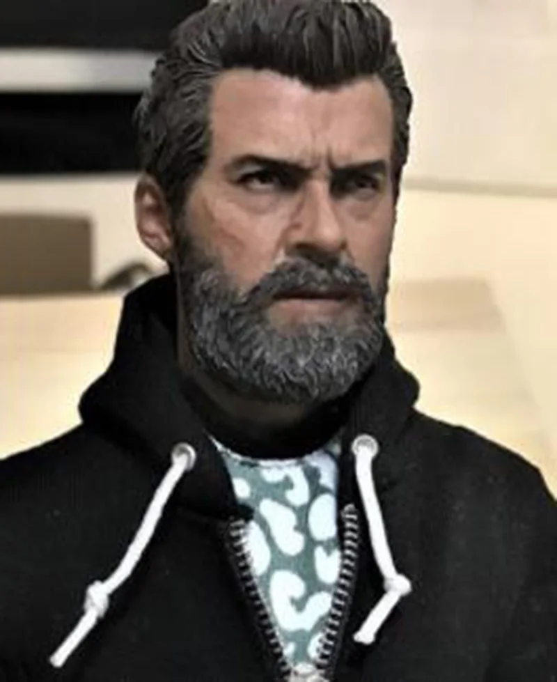 

1/6 Scale Old Logan Boy Man Male Head Sculpt Caving Model with or Without Neck Headplay for 12" Action Figure Body