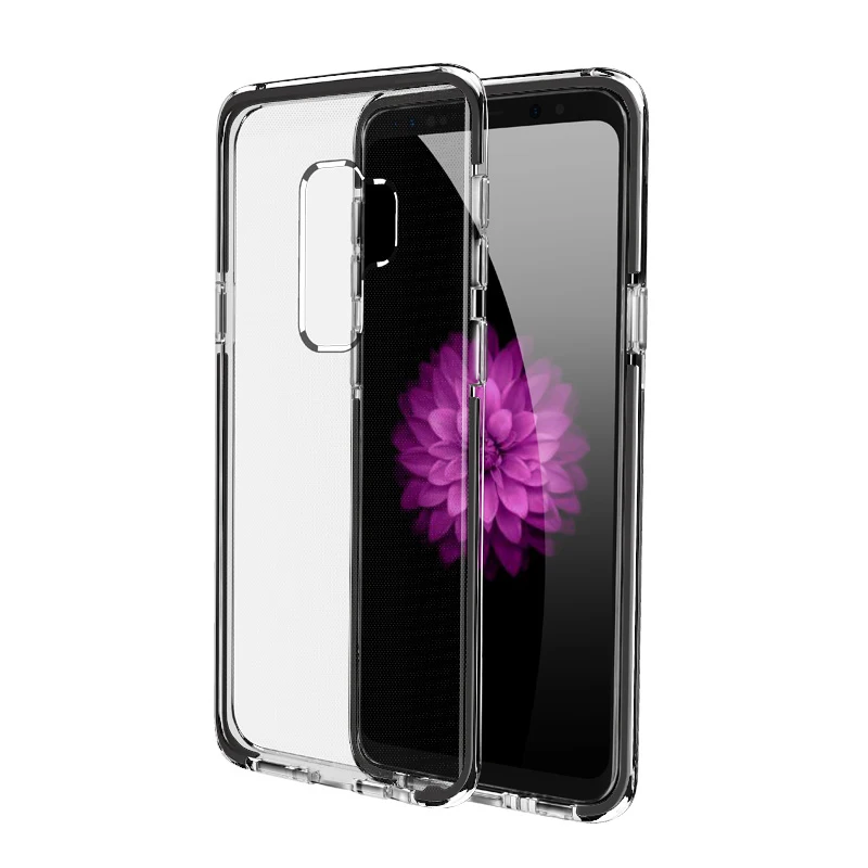 Shockproof Case for Samsung Galaxy S9 Strong Armor Plus Clear Transparent Back Cover Soft TPU |