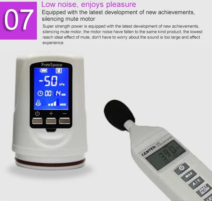 Помпа для пениса с USB Перезаряжаемые ЖК-дисплей автоматический электронный