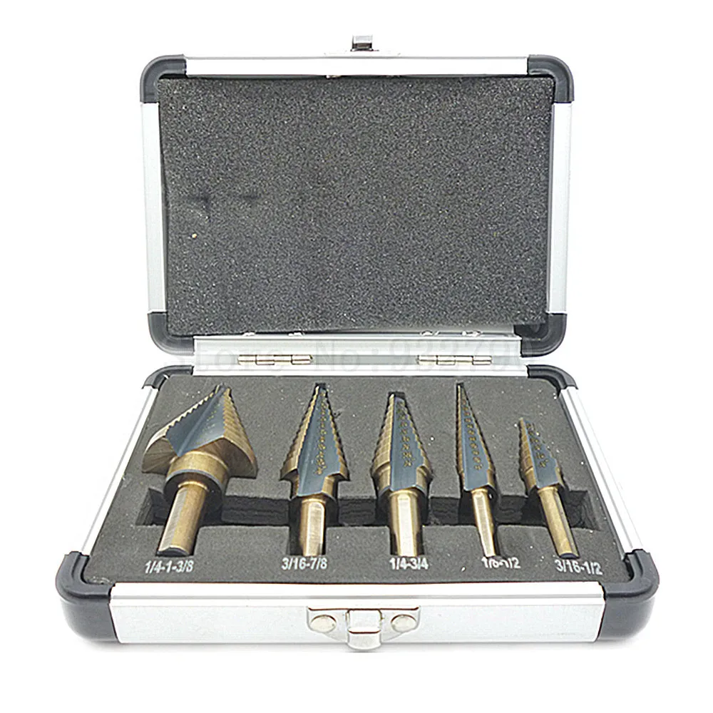 5 шт. кобальтовые ступенчатые сверла из быстрорежущей стали|tool brass|tool reelbits and pieces