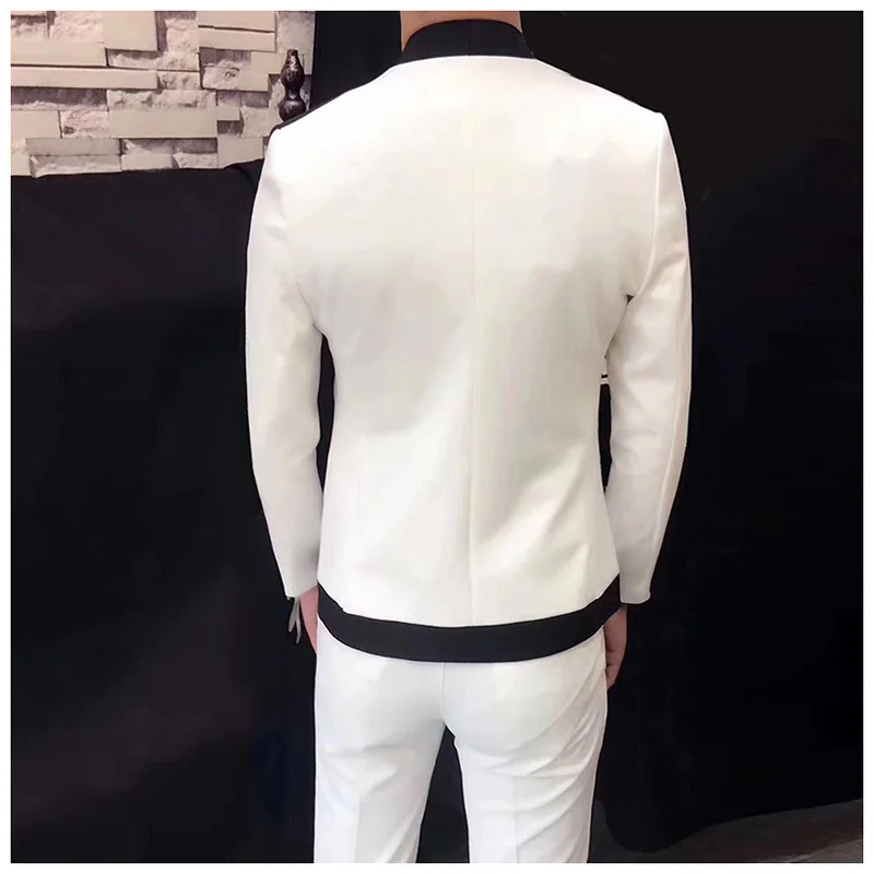 Veste Homme костюм Прическа дивизион Свободное пальто Блейзер Мужской тренд тонкий срез самосовершенствование жениха свадебный мужской костюм