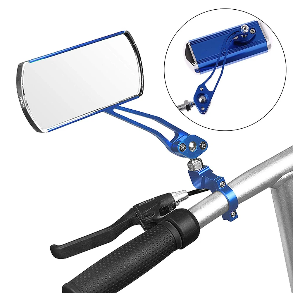 1 Pair Of Aluminum Alloy 360°Rotation Rearview Mirror Handlebar Wide Angle Mirror View Flexible Safety Rearview Bike Mirror #40