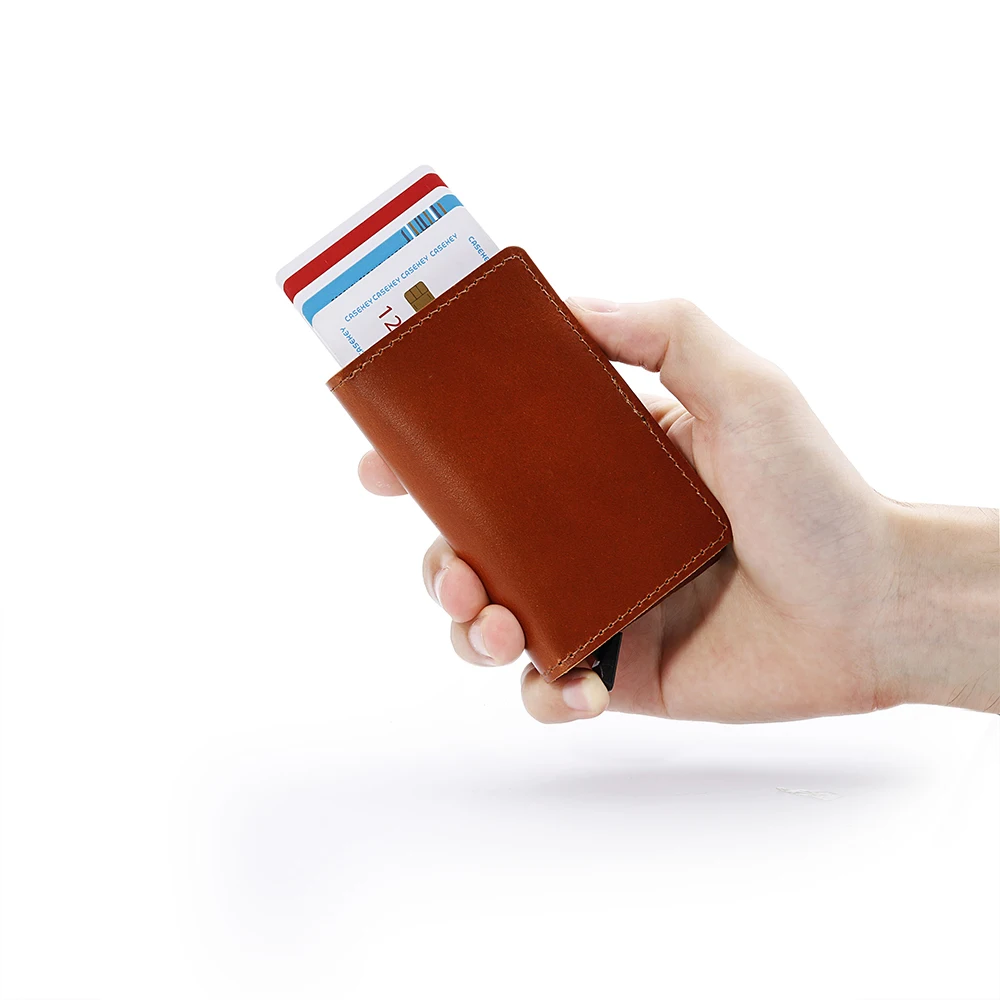 Роскошный мужской кошелек Casekey из натуральной кожи с защитой Rfid держатель для