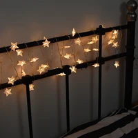 3m 20led battery powered led star shaped theme fairy string light night lamp for garland party wedding decoration