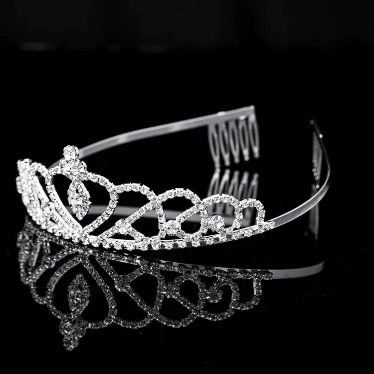 Valentine's Day Crystal Tiara Hairband Kid Girl Bridal Princess Prom Crown Party Accessiories Headband | Свадьбы и торжества