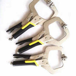 11 дюймовые фиксирующие плоскогубцы, сварочный фиксирующий C-образный зажим, круглые деревообрабатывающие зажимы, ручной инструмент, 1 шт.