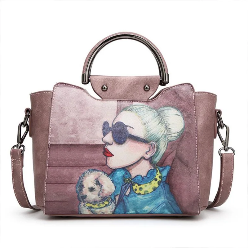 Женская сумка тоут из высококачественной искусственной кожи с принтом 2018|bolsa