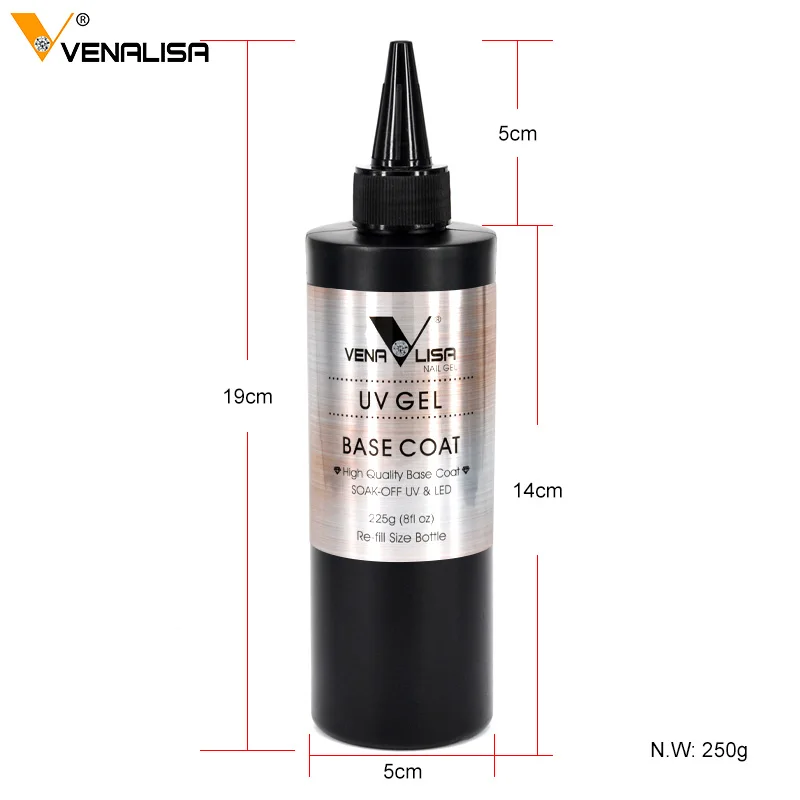 Гель лак для ногтей Venalisa закаленное верхнее покрытие без кислот 225 г|gel magic|kit brakegel