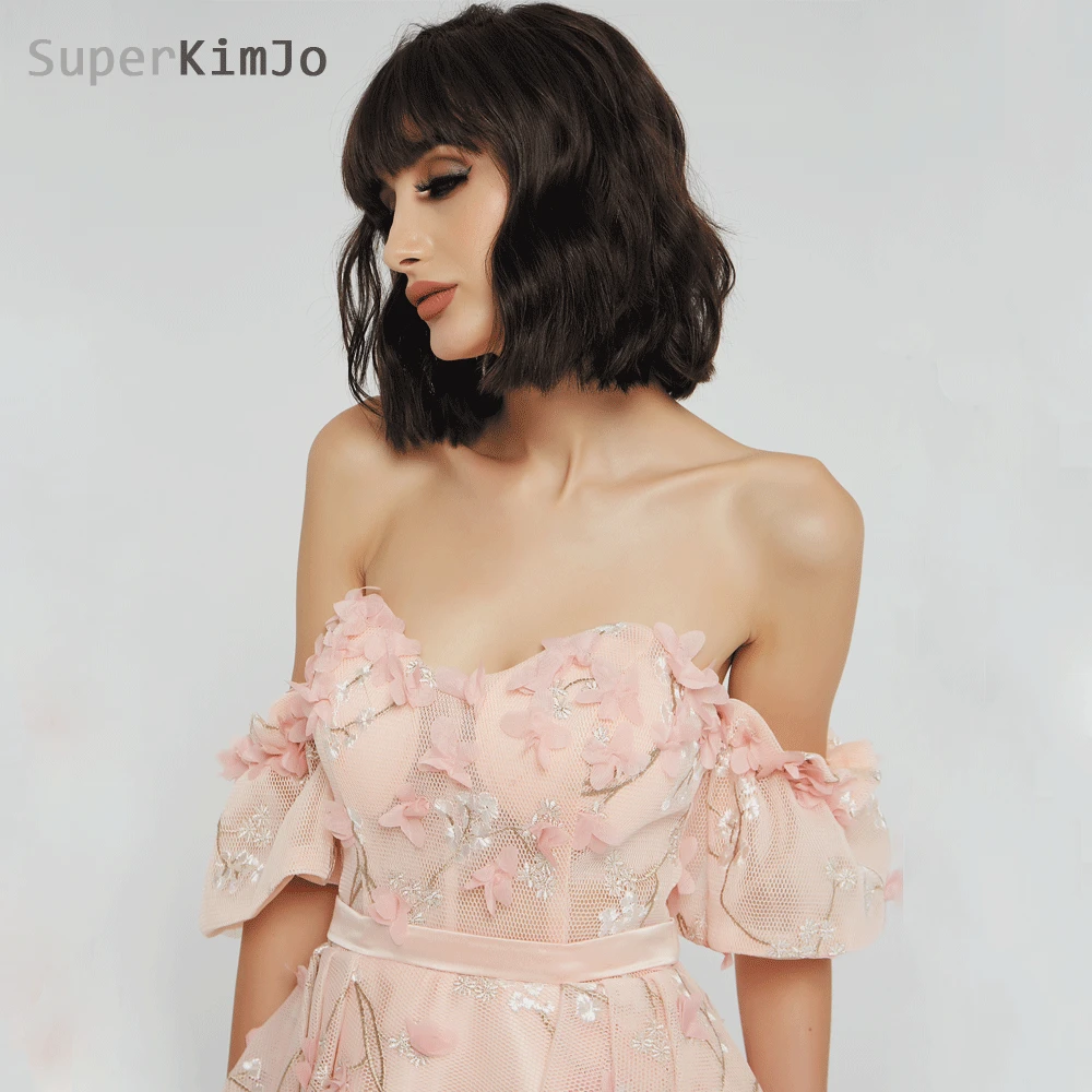SuperKimJo 3D платья для выпускного вечера с цветами 2019 Новое поступление Арабский