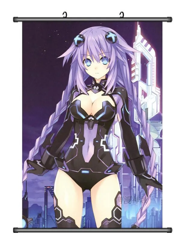 Аниме Нептун Hyperdimension Neptunia Noire фиолетовое сердце и Черное Сердце & Blanc Vert Nepgear