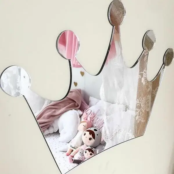 Ins Новый Кролик Корона Лебедь детская комната украшение стены Акриловые Mirro